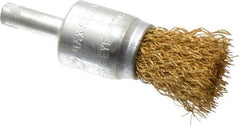 Value Collection - 3/4" Brush Diam, End Brush - Fine Grade, 1/4" Diam Shank, 20,000 Max RPM - Exact Tool & Supply