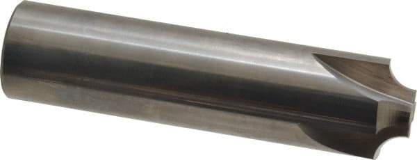 Hertel - 1/4" Radius, 1" Mill Diam, 4 Flute Solid Carbide Corner Rounding End Mill - Single End, Uncoated, 1/2" Tip Diam, 4" OAL, 1" Shank Diam - Exact Tool & Supply