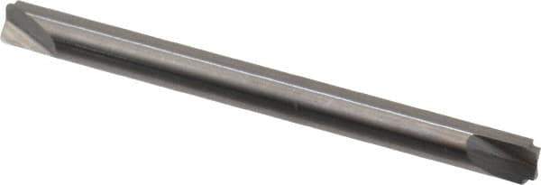 Hertel - 0.01" Radius, 1/8" Mill Diam, 2 Flute Solid Carbide Corner Rounding End Mill - Double End, Uncoated, 1-1/2" OAL, 1/8" Shank Diam - Exact Tool & Supply