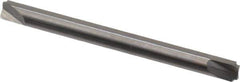 Hertel - 0.01" Radius, 1/8" Mill Diam, 2 Flute Solid Carbide Corner Rounding End Mill - Double End, Uncoated, 1-1/2" OAL, 1/8" Shank Diam - Exact Tool & Supply