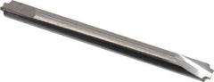 Hertel - 0.025" Radius, 1/8" Mill Diam, 2 Flute Solid Carbide Corner Rounding End Mill - Double End, Uncoated, 1-1/2" OAL, 1/8" Shank Diam - Exact Tool & Supply