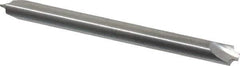 Hertel - 0.035" Radius, 1/8" Mill Diam, 2 Flute Solid Carbide Corner Rounding End Mill - Double End, Uncoated, 1-1/2" OAL, 1/8" Shank Diam - Exact Tool & Supply
