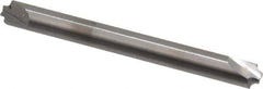 Hertel - 0.046" Radius, 3/16" Mill Diam, 2 Flute Solid Carbide Corner Rounding End Mill - Double End, Uncoated, 2" OAL, 3/16" Shank Diam - Exact Tool & Supply