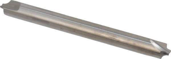 Hertel - 0.055" Radius, 3/16" Mill Diam, 2 Flute Solid Carbide Corner Rounding End Mill - Double End, Uncoated, 2" OAL, 3/16" Shank Diam - Exact Tool & Supply