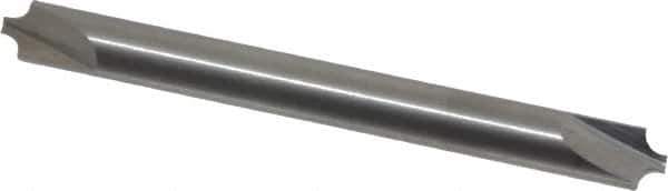 Hertel - 0.062" Radius, 3/16" Mill Diam, 2 Flute Solid Carbide Corner Rounding End Mill - Double End, Uncoated, 2" OAL, 3/16" Shank Diam - Exact Tool & Supply