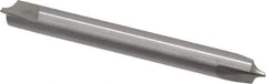 Hertel - 0.094" Radius, 1/4" Mill Diam, 2 Flute Solid Carbide Corner Rounding End Mill - Double End, Uncoated, 2-1/2" OAL, 1/4" Shank Diam - Exact Tool & Supply