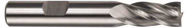 Hertel - 3/8", 2-1/2" LOC, 3/8" Shank Diam, 4-1/4" OAL, 4 Flute, Cobalt Square End Mill - Single End, Uncoated, Spiral Flute, 30° Helix, Centercutting, Right Hand Cut, Right Hand Flute - Exact Tool & Supply