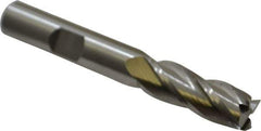 Hertel - 10mm, 1" LOC, 3/8" Shank Diam, 2-11/16" OAL, 4 Flute, Cobalt Square End Mill - Single End, Uncoated, Spiral Flute, Centercutting, Right Hand Cut, Right Hand Flute - Exact Tool & Supply