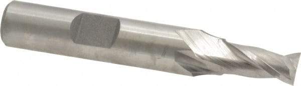 Hertel - 7mm, 9/16" LOC, 3/8" Shank Diam, 2-3/8" OAL, 2 Flute, Cobalt Square End Mill - Single End, Uncoated, Spiral Flute, Centercutting, Right Hand Cut, Right Hand Flute - Exact Tool & Supply
