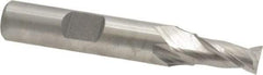 Hertel - 7mm, 9/16" LOC, 3/8" Shank Diam, 2-3/8" OAL, 2 Flute, Cobalt Square End Mill - Single End, Uncoated, Spiral Flute, Centercutting, Right Hand Cut, Right Hand Flute - Exact Tool & Supply