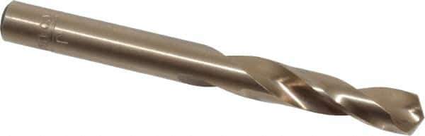 Hertel - 0.277" 135° Spiral Flute Cobalt Screw Machine Drill Bit - Bright Finish, Right Hand Cut, 1-1/2" Flute Length, 2-11/16" OAL, Split Point, Straight Shank - Exact Tool & Supply