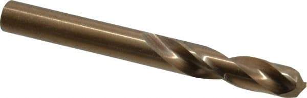 Hertel - 0.316" 135° Spiral Flute Cobalt Screw Machine Drill Bit - Bright Finish, Right Hand Cut, 1-11/16" Flute Length, 2-15/16" OAL, Split Point, Straight Shank - Exact Tool & Supply