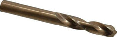 Hertel - 0.316" 135° Spiral Flute Cobalt Screw Machine Drill Bit - Bright Finish, Right Hand Cut, 1-11/16" Flute Length, 2-15/16" OAL, Split Point, Straight Shank - Exact Tool & Supply
