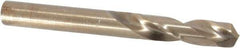 Hertel - 0.323" 135° Spiral Flute Cobalt Screw Machine Drill Bit - Bright Finish, Right Hand Cut, 1-11/16" Flute Length, 2-15/16" OAL, Split Point, Straight Shank - Exact Tool & Supply