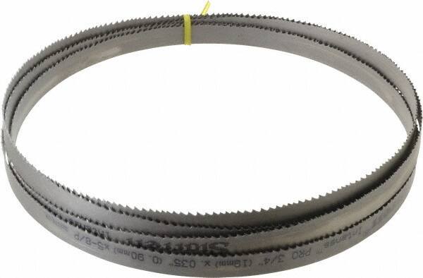 Starrett - 5 to 8 TPI, 14' 8" Long x 3/4" Wide x 0.035" Thick, Welded Band Saw Blade - Bi-Metal, Toothed Edge, Modified Tooth Set, Contour Cutting - Exact Tool & Supply