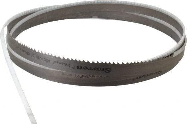 Starrett - 3 to 4 TPI, 11' 6" Long x 1" Wide x 0.035" Thick, Welded Band Saw Blade - Bi-Metal, Toothed Edge, Modified Tooth Set, Contour Cutting - Exact Tool & Supply