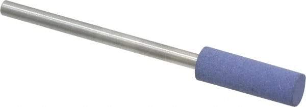 Value Collection - 5mm Max Diam x 15mm Long, Cylinder, Rubberized Point - Very Fine Grade, Ceramic, Mounted - Exact Tool & Supply