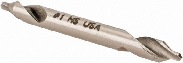 Hertel - #1 Plain Cut 60° Incl Angle High Speed Steel Combo Drill & Countersink - Exact Tool & Supply
