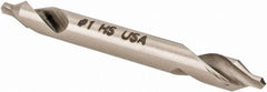 Hertel - #1 Plain Cut 60° Incl Angle High Speed Steel Combo Drill & Countersink - Exact Tool & Supply