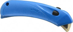 PHC - Springback Safety Cutter - 1/4" Blade, Blue Plastic Handle, 1 Blade Included - Exact Tool & Supply