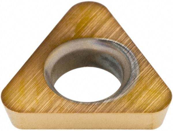 Hertel - TDHB1.280.752 Grade HP520B Carbide Boring Insert - TiN Finish, 60° Triangle, 15° Relief Angle, 5/32" Inscr Circle, 3/64" Thick, 1/32" Corner Radius - Exact Tool & Supply