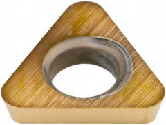 Hertel - TDHB1.280.752 Grade HP520B Carbide Boring Insert - TiN Finish, 60° Triangle, 15° Relief Angle, 5/32" Inscr Circle, 3/64" Thick, 1/32" Corner Radius - Exact Tool & Supply