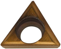 Hertel - TDHH1.280.75.0.5 Grade HP520B Carbide Boring Insert - TiN Finish, 60° Triangle, 15° Relief Angle, 5/32" Inscr Circle, 3/64" Thick, 0.007" Corner Radius - Exact Tool & Supply