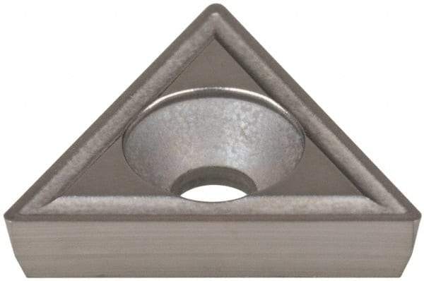 Hertel - TPGH321 HM1 Grade HT410B Carbide Boring Insert - Uncoated, 60° Triangle, 11° Relief Angle, 3/8" Inscr Circle, 1/8" Thick, 0.021" Corner Radius - Exact Tool & Supply