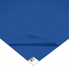 Wearwell - 5' Long x 3' Wide x 1/8" Thick, Dry Environment, Smooth Pattern Clean Room Matting - Tacky Sheets, Blue, 30 Layers per Mat, Series 095 - Exact Tool & Supply