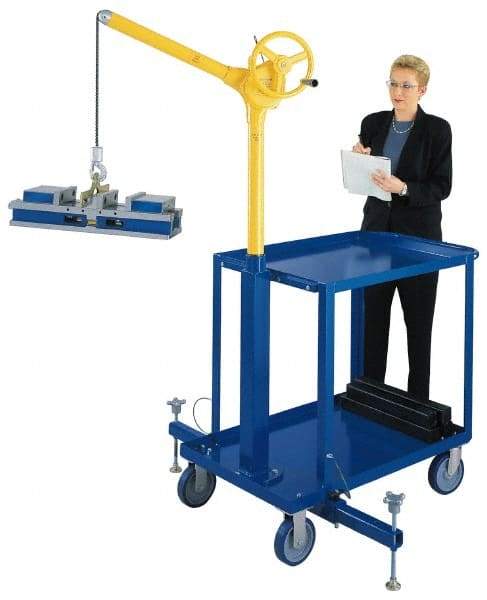 Sky Hook - 500 Lb Load Capacity, Steel Sky Hook Crane - Mobile Cart, Counterweight Required, Not Included - Exact Tool & Supply
