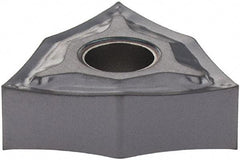 Iscar - WNMG3-.004 NF Grade IC908 Carbide Turning Insert - TiAlN Finish, 80° Trigon, 3/8" Inscr Circle, 5/32" Thick, 0.0039" Corner Radius - Exact Tool & Supply