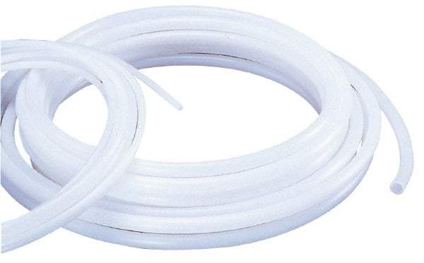 Made in USA - 3/8" ID x 5/8" OD, 1/8" Wall Thickness, Cut to Length (100' Standard Length) Ester Urethane Tube - Natural, 90 Max psi, 85 Shore A Hardness - Exact Tool & Supply