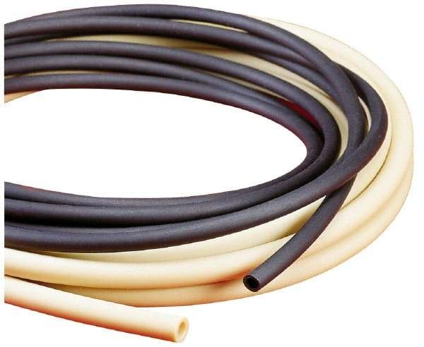 Made in USA - 5/8" ID x 1-3/8" OD, 3/8" Wall Thickness, Cut to Length (50' Standard Length) TPE Tube - Black, 64 Shore A Hardness - Exact Tool & Supply