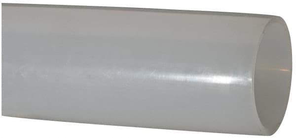 Made in USA - 2" ID x 2-1/4" OD, 1/8" Wall Thickness, Cut to Length (100' Standard Length) LLDPE Tube - Natural, 63 Max psi, 44 Shore D Hardness - Exact Tool & Supply