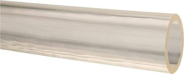 Made in USA - 7/8" ID x 1-1/8" OD, 1/8" Wall Thickness, Cut to Length (50' Standard Length) Ester Urethane Tube - Natural, 45 Max psi, 85 Shore A Hardness - Exact Tool & Supply