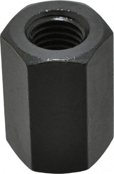 Gibraltar - 5/8-11 UNC, 1-5/8" OAL Steel Standard Coupling Nut - Black Oxide Coated, 1-1/16" Width Across Flats - Exact Tool & Supply