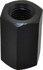 Gibraltar - 7/8-9 UNC, 2-1/4" OAL Steel Standard Coupling Nut - Black Oxide Coated, 1-7/16" Width Across Flats - Exact Tool & Supply