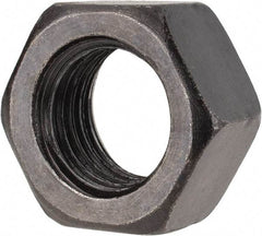 Gibraltar - 1-8 UNC Steel Right Hand Heavy Hex Nut - 1-1/2" Across Flats, 55/64" High, Black Oxide Finish - Exact Tool & Supply