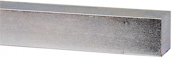 Made in USA - 12" Long x 1" High x 1" Wide, Zinc-Plated Undersized Key Stock - C1018 Steel - Exact Tool & Supply