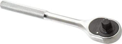 Proto - 1/2" Drive Pear Head Ratchet - Full Polish Chrome Finish, 10" OAL, 24 Gear Teeth - Exact Tool & Supply