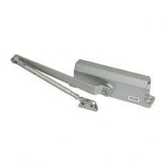 Falcon - 36" Door Width, Light-Duty ADA Complaint Door Closer Manual Damper - Aluminum Finish - Exact Tool & Supply
