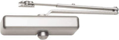 Falcon - 48" Door Width, Light-Medium-Duty ADA Compliant Manual Damper - Aluminum Finish - Exact Tool & Supply