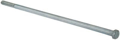 Value Collection - 1/2-13 UNC, 15" Length Under Head Hex Head Cap Screw - Partially Threaded, Grade 2 Steel, Zinc-Plated Finish, 3/4" Hex - Exact Tool & Supply
