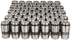Parlec - 59 Piece, 3/32" to 1" Capacity, Single Angle Collet Set - Series TG/PG 100 - Exact Tool & Supply
