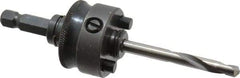 Starrett - 1-1/4 to 8-9/32" Tool Diam Compatibility, Straight Shank, Carbide-Tipped Integral Pilot Drill, Hole Cutting Tool Arbor - 3/8" Min Chuck, Hex Shank Cross Section, Threaded Shank Attachment, For SH, DH, CT & D Hole Saws - Exact Tool & Supply