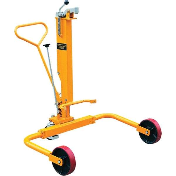 Wesco Industrial Products - 550 Lb Load Capacity, 30 & 55 Gal Drum Truck - 40" Wide x 46" High, 3 Steel Wheels - Exact Tool & Supply