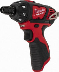 Milwaukee Tool - 12 Volts, Lithium-Ion Battery, Pistol Grip Cordless Screwdriver - 500 RPM, 150 Inch/Lbs. Torque - Exact Tool & Supply