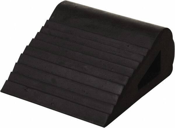 Vestil - 6" Wide x 3-1/4" High x 6-1/2" Deep, Rubber Wheel Chock - Exact Tool & Supply