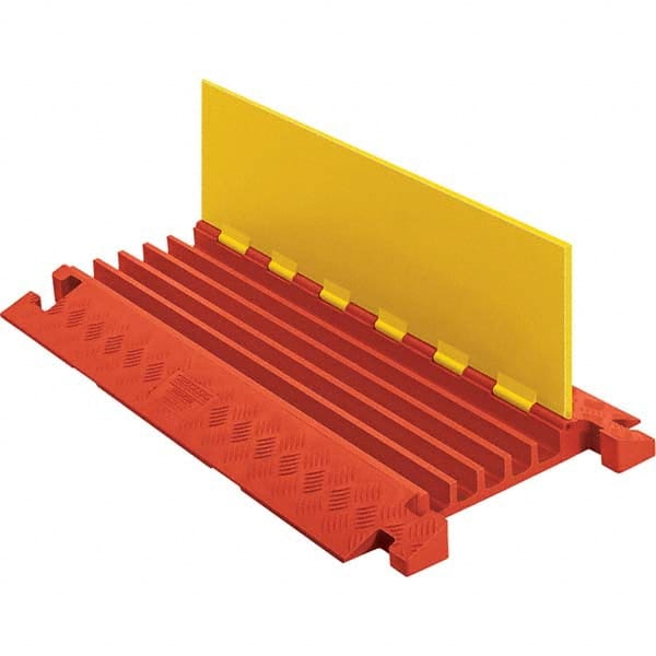Checkers - On Floor Cable Covers Cover Material: Polyurethane Number of Channels: 5 - Exact Tool & Supply