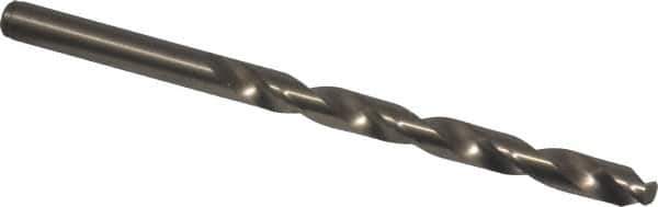 Cleveland - 15/64" 135° Cobalt Jobber Drill - Oxide/Gold Finish, Right Hand Cut, Spiral Flute, Straight Shank, 3-7/8" OAL, Split Point - Exact Tool & Supply